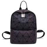 Women Mini Luminous Backpack Geometry Folding Daily Backpack