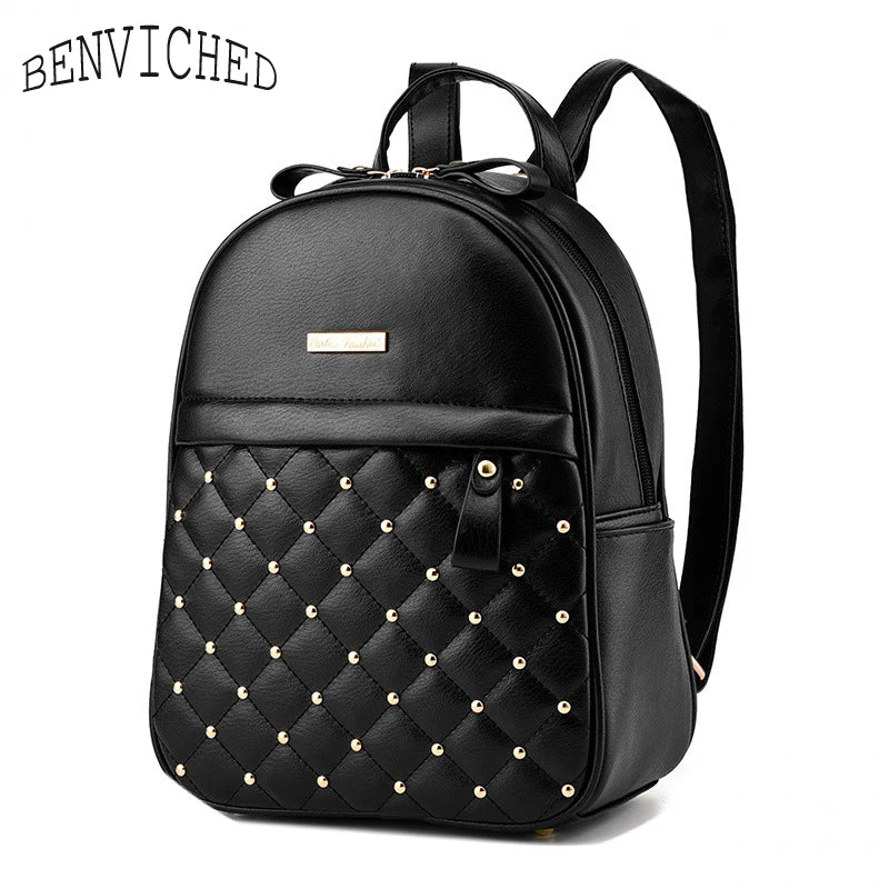 Casual Bead Backpack for Teenage Girls Female Backpack