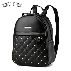 Casual Bead Backpack for Teenage Girls Female Backpack