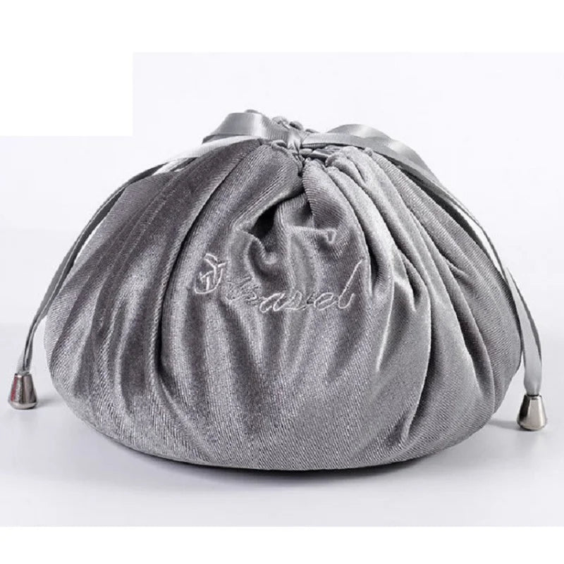 Flannelette Travel Makeup Bag Draw String Organizer