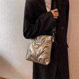 Quilted Cotton Padded Messenger Bag for Women