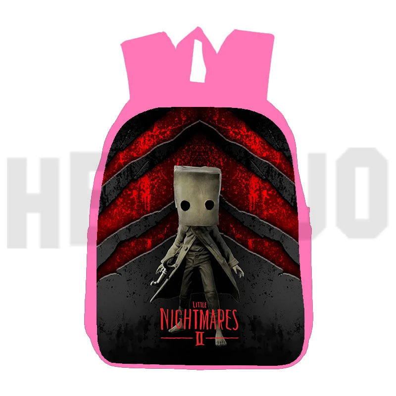 Cute Little Nightmares 2 Backpack 3D Print Canvas School Bag for Girls