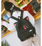Harajuku Ulzzang 3D Long Ears Rabbit Bear Backpack Girls Travel Shoulder Bag