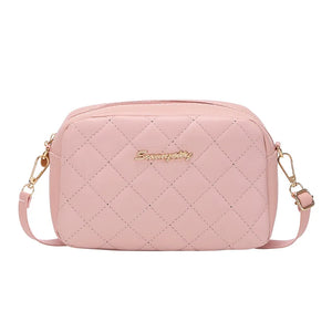 Women's Embroidered Shoulder Bag Rhombus Diagonal Small Mobile Phone Bag