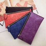 Casual Women's Wallet Long Money Bags Leather Thin Wallet Female Cardholder