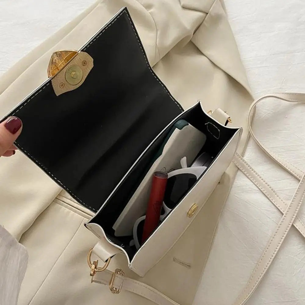 Soft PU Leather Shoulder Bag with Chain Crossbody