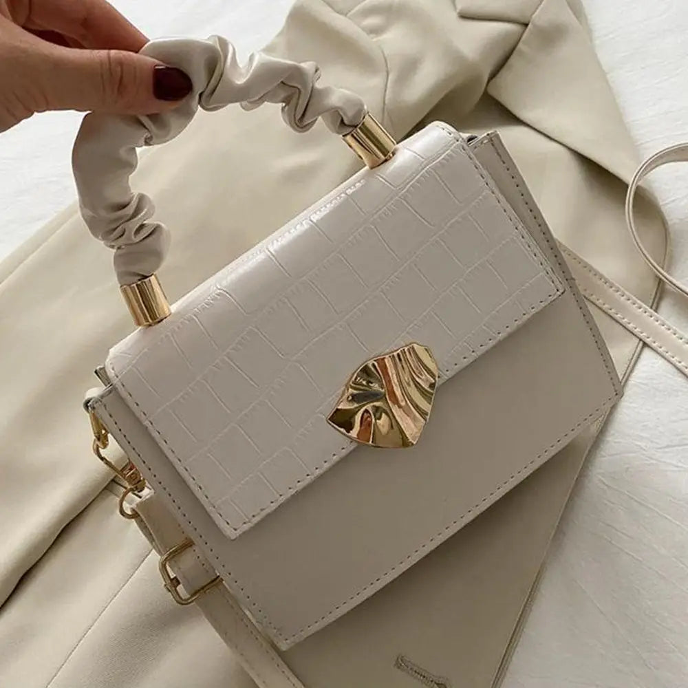 Soft PU Leather Shoulder Bag with Chain Crossbody