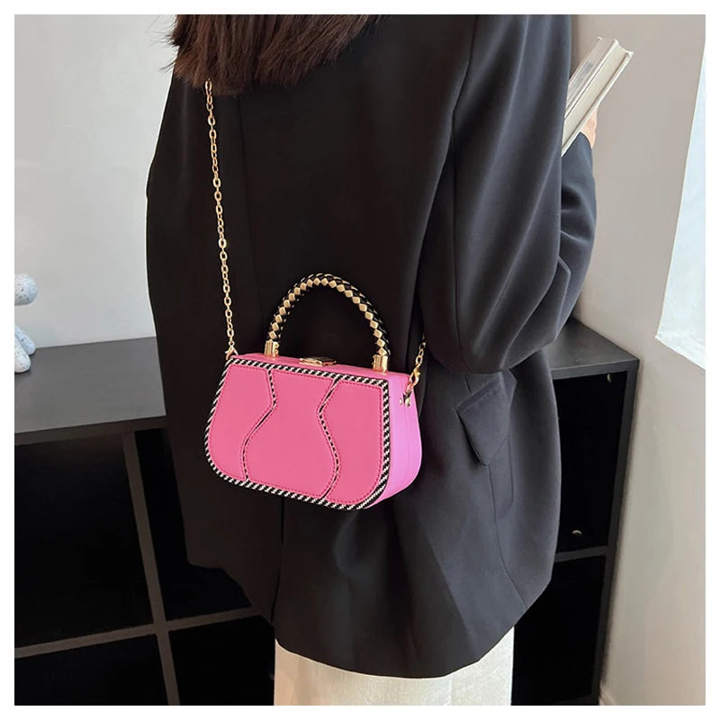 Candy Ins Girl's Handheld Crossbody Chain Box Bag