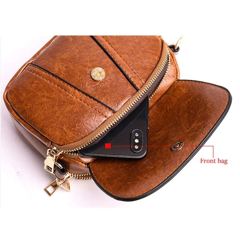 Women Crossbody Bags High Capacity Shoulder Handbag PU Leather Messenger Bags