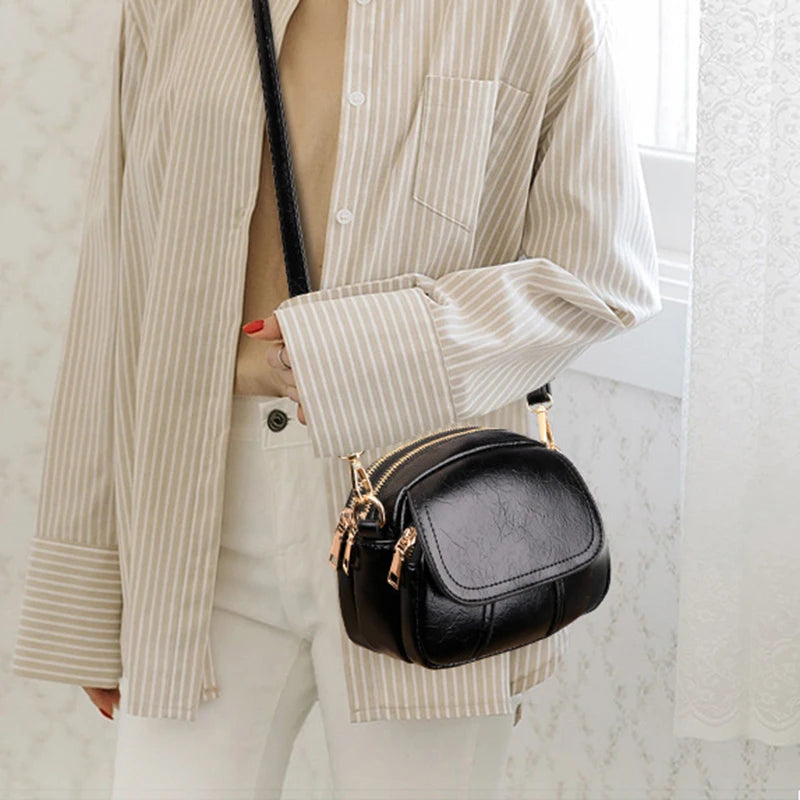 Women Crossbody Bags High Capacity Shoulder Handbag PU Leather Messenger Bags