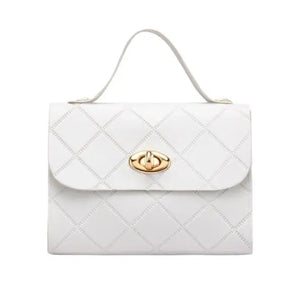 Lingge Embossed Small Square Handbags for Women