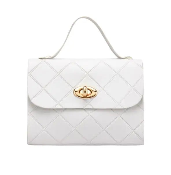 Lingge Embossed Small Square Handbags for Women