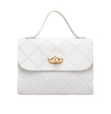 Lingge Embossed Small Square Handbags for Women