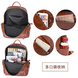 Women Leather Backpack Large Capacity Travel School Bags