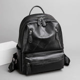 Women Soft Leather Backpack Large Capacity Ladies Travel School Bag