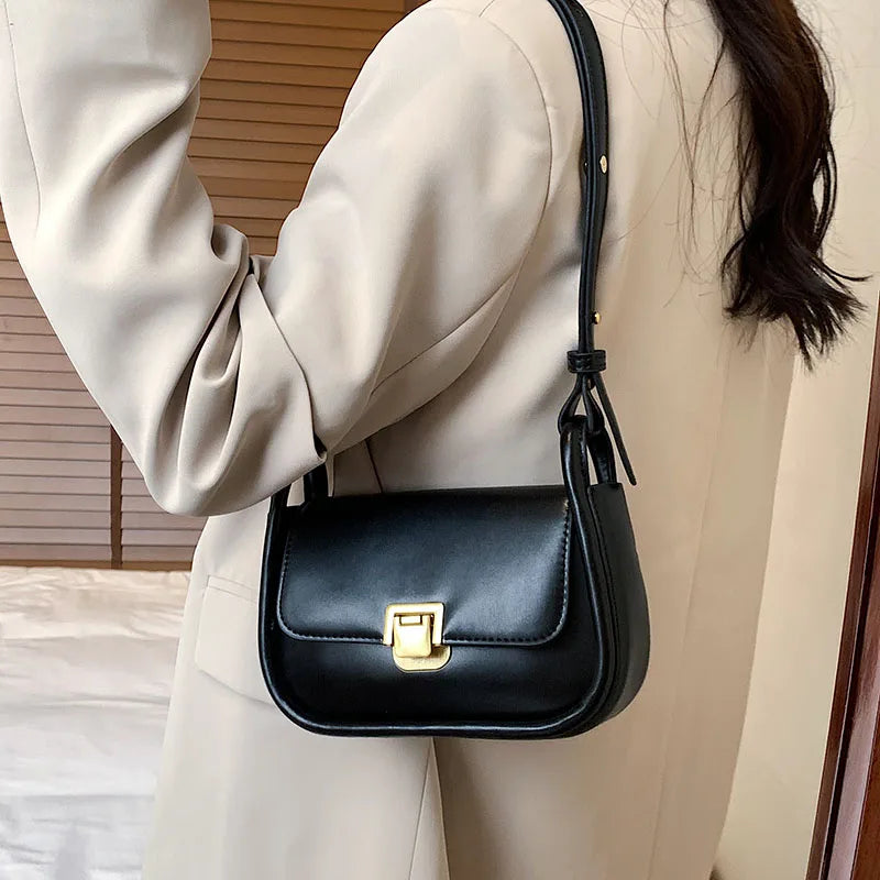 Leather Crossbody Bags Long Belt Female Shoulder Purses