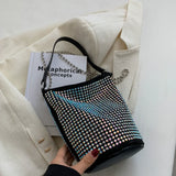 Diamonds Basket Bag Rhinestone Shoulder Crossbody Evening Party