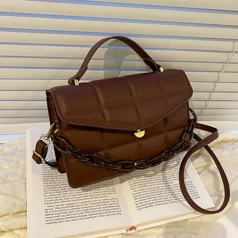 Women Shoulder Bag Chain Square Crossbody Bags Small Female Messenger Bags