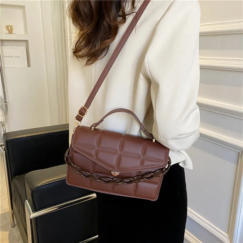 Women Shoulder Bag Chain Square Crossbody Bags Small Female Messenger Bags