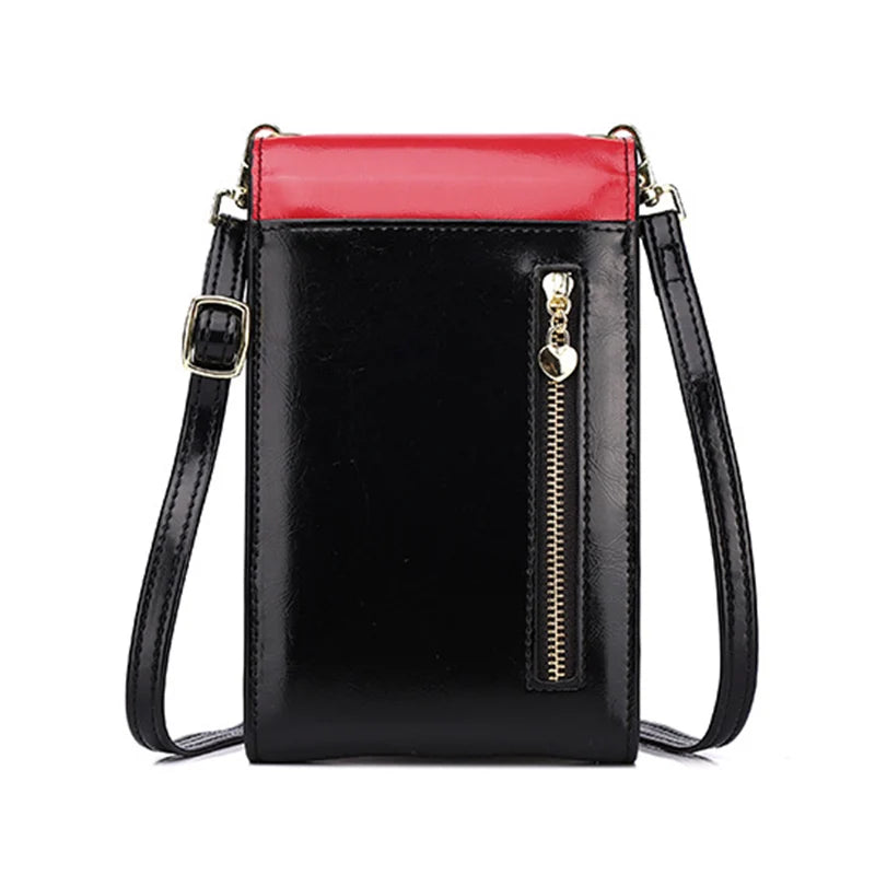 Panelled Small Crossbody Phone Bag For Women Female Mini Messenger Bags