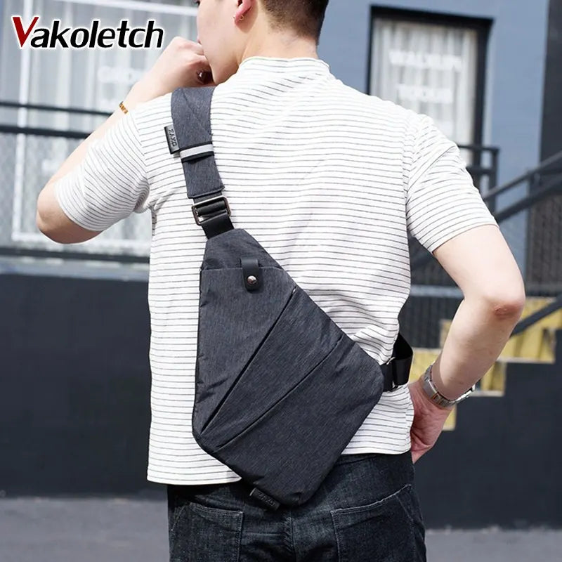 Casual Canvas Chest Bag Small Crossbody Bag KL127