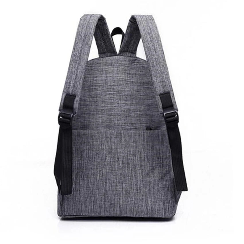 Canvas Backpacks School Bags for Teenagers Travel Laptop Grey