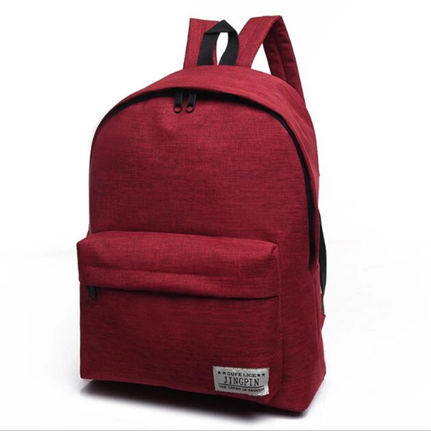 Canvas Backpacks School Bags for Teenagers Travel Laptop Grey