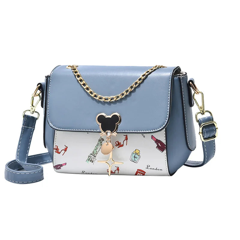 Cartoon PU Leather Female Small Handbag Lady's Shoulder Bags