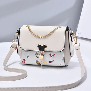 Cartoon PU Leather Female Small Handbag Lady's Shoulder Bags