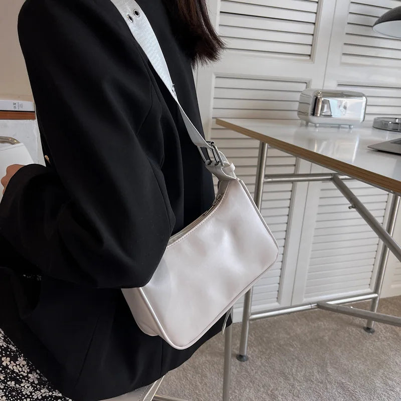 Casual Ladies Shoulder Bag Adjusted Strap Crossbody Bags For Women Solid Handbag