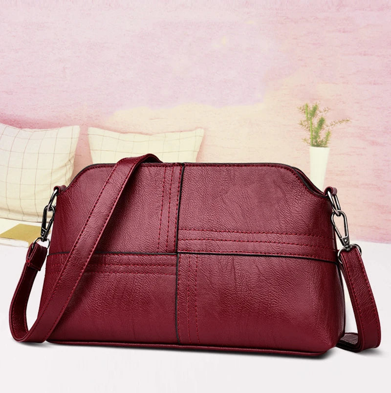 Casual Messenger Bag Crossbody PU Leather Handbag for Women Small Shoulder Tote
