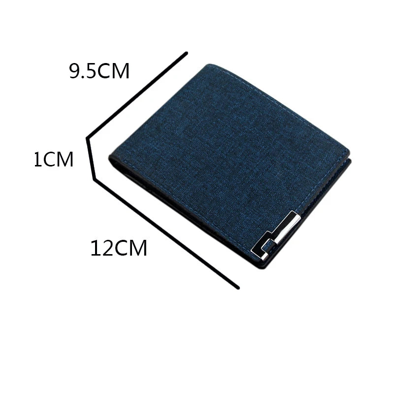 Casual Men's Multi-card Slot Short Wallet Youth Thin Soft Horizontal Money Bag