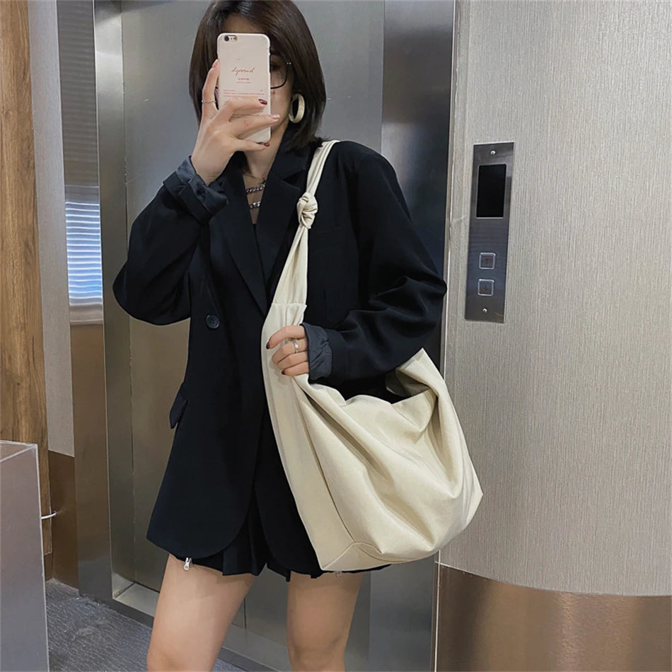 Casual Women's Big Totes Soft Canvas Shoulder Crossbody Bags Large Capacity