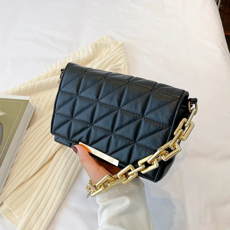 Chain Strap Shoulder Bag Flap Underarm Bags For Women Ladies Handbags