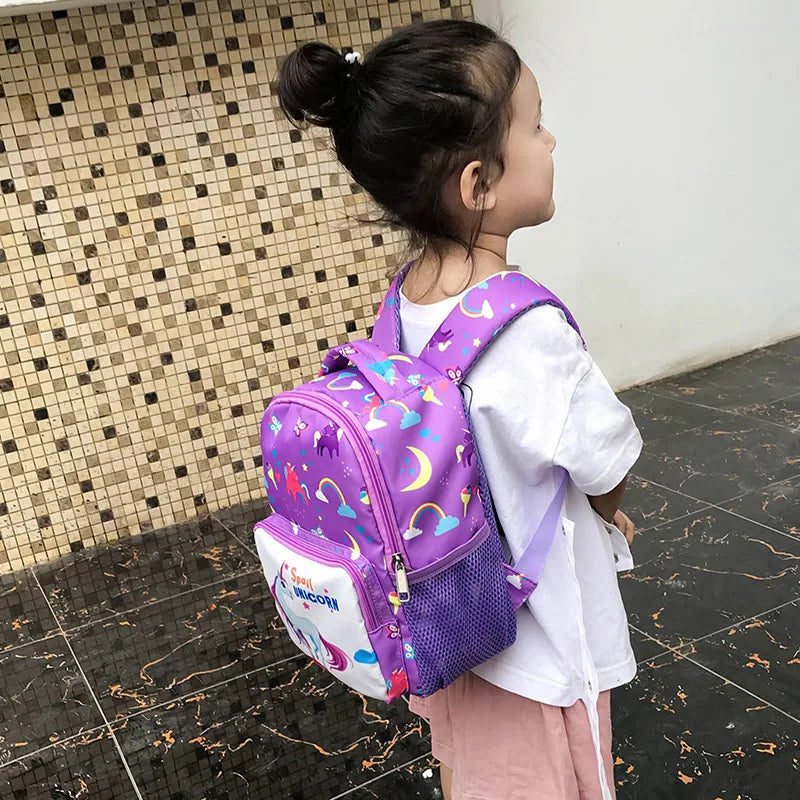 Cartoon Unicorn Baby Backpack Kindergarten School Bag