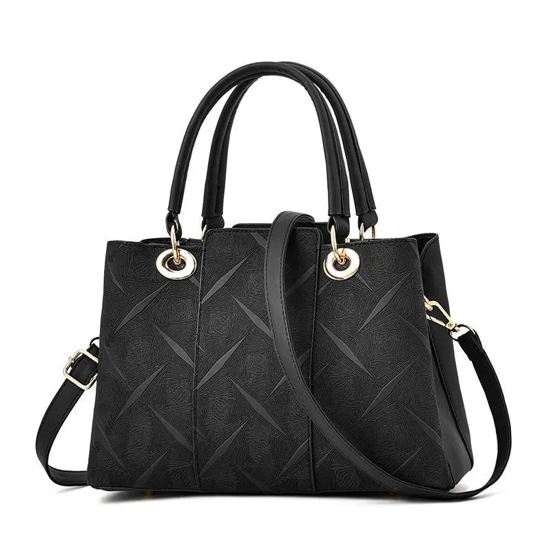Women PU Leather Bag Large Capacity Shoulder Bags Casual Tote Top-handle HandBag