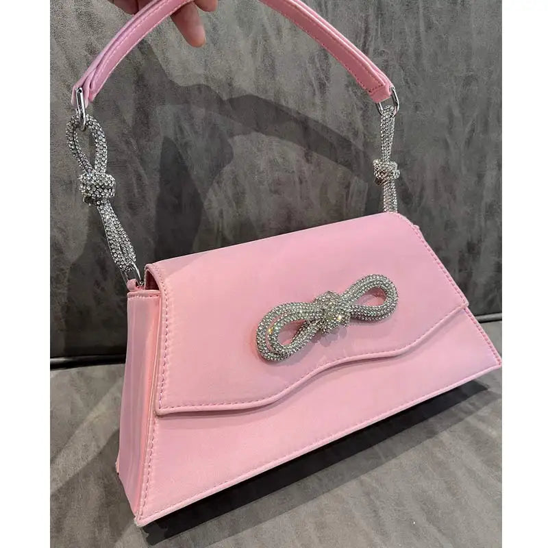 Bowknot Handheld Diamond Women's Shoulder Bag