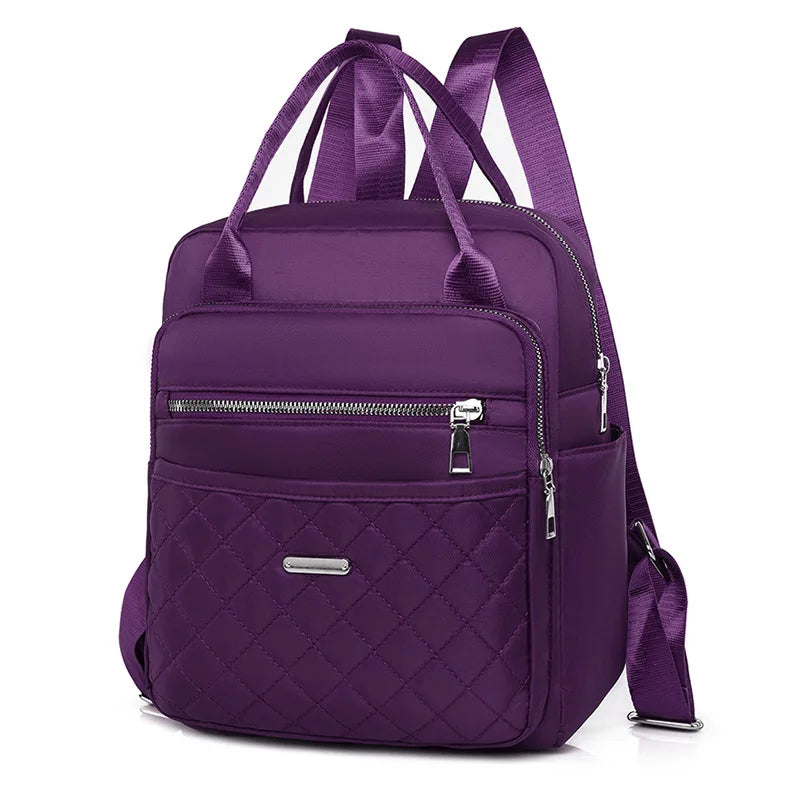 Dual-Use Double Backpack Handbag Outdoor Travel Oxford Cloth Convenient School B