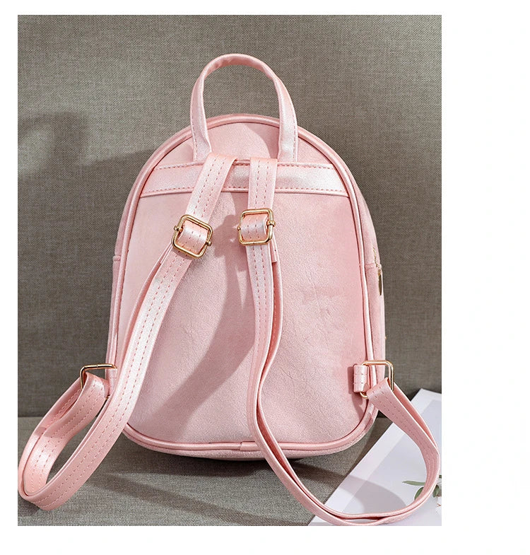 Versatile Flannelette Backpack for Girls Women