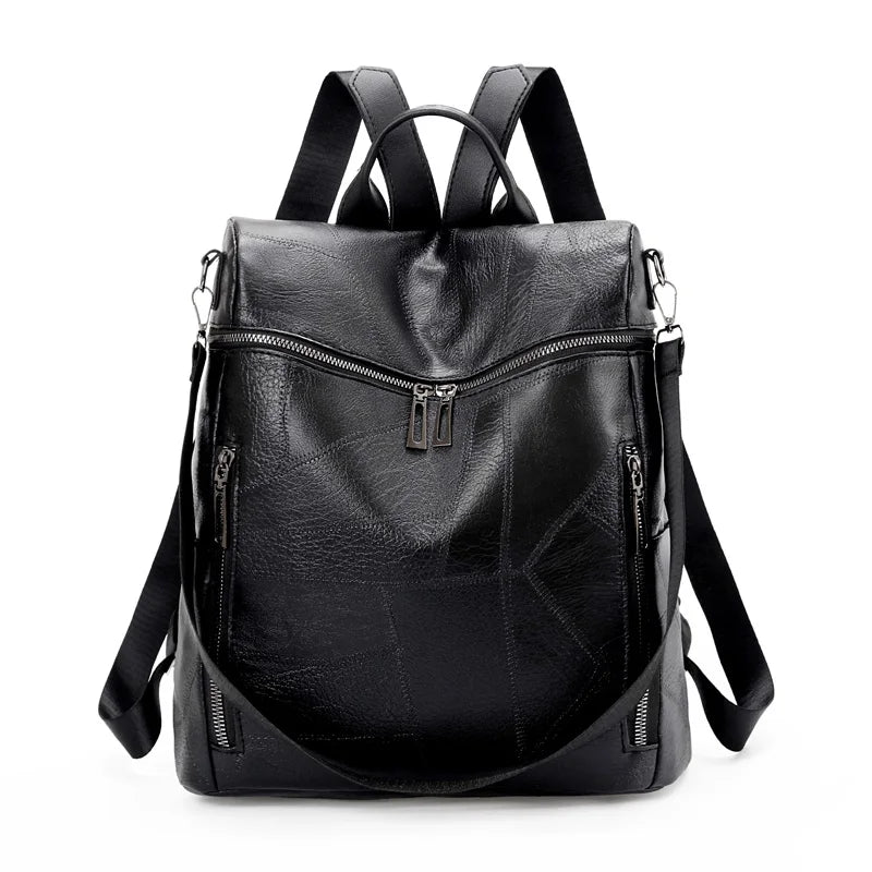 Women Leather Travel Backpack Multifunction Shoulder Bags
