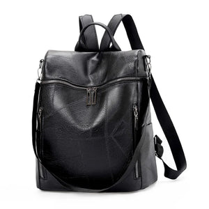 Women Leather Travel Backpack Multifunction Shoulder Bags
