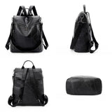 Women Leather Travel Backpack Multifunction Shoulder Bags School Bag
