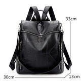 Women Leather Travel Backpack Multifunction Shoulder Bags School Bag