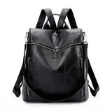 Women Leather Travel Backpack Multifunction Shoulder Bags
