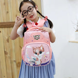 Kids Dinosaur Fox Print Schoolbag Waterproof 2 Shoulders Bag