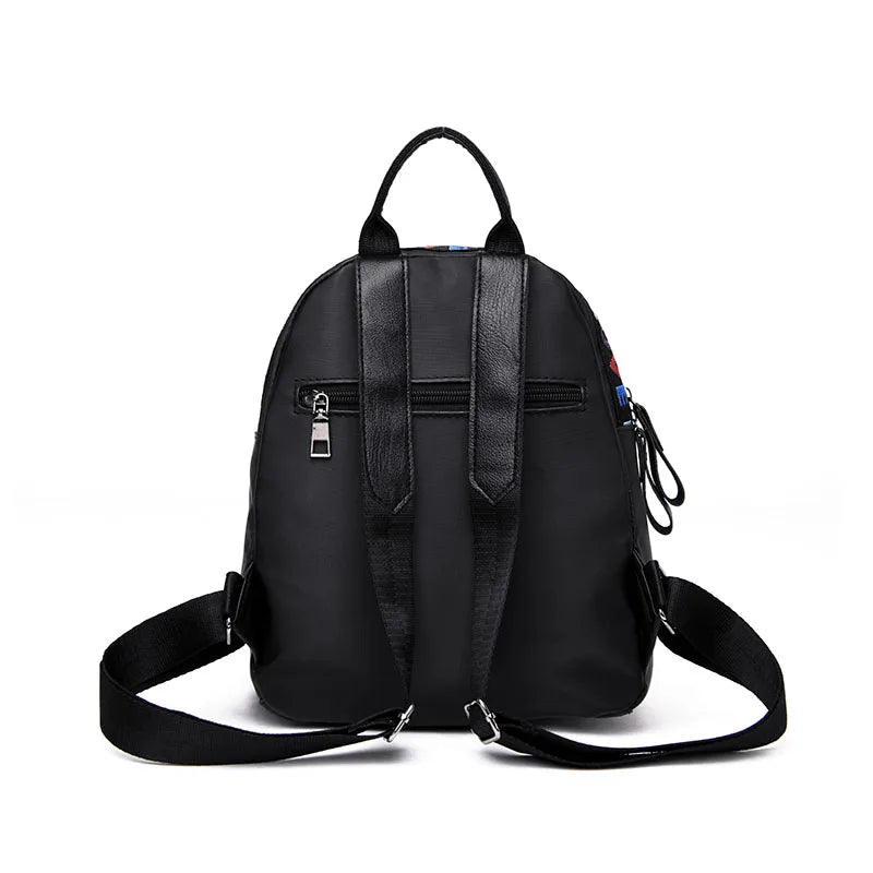 Small Backpack and Satchel Rucksack for Women, Nylon School Bag