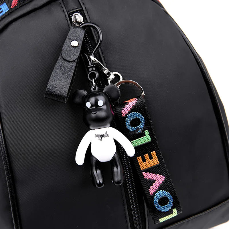 Small Backpack and Satchel Rucksack for Women, Nylon School Bag