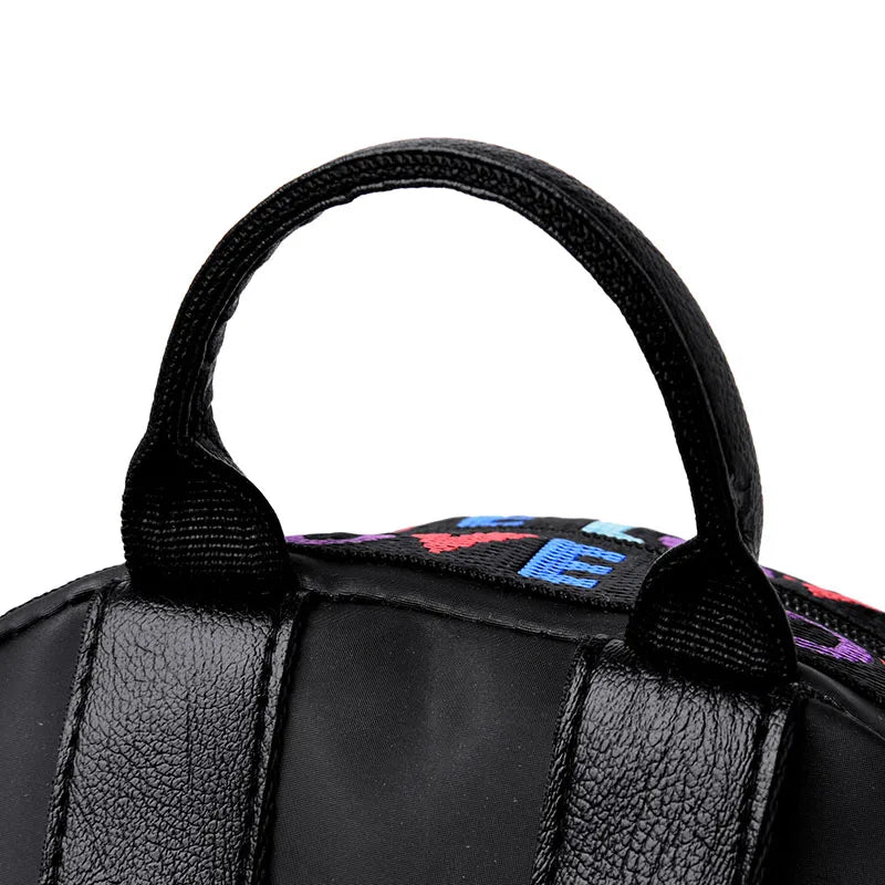 Small Backpack and Satchel Rucksack for Women, Nylon School Bag