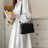 Crocodile Pattern Shoulder Bag Top Handle Crossbody Bag for Women