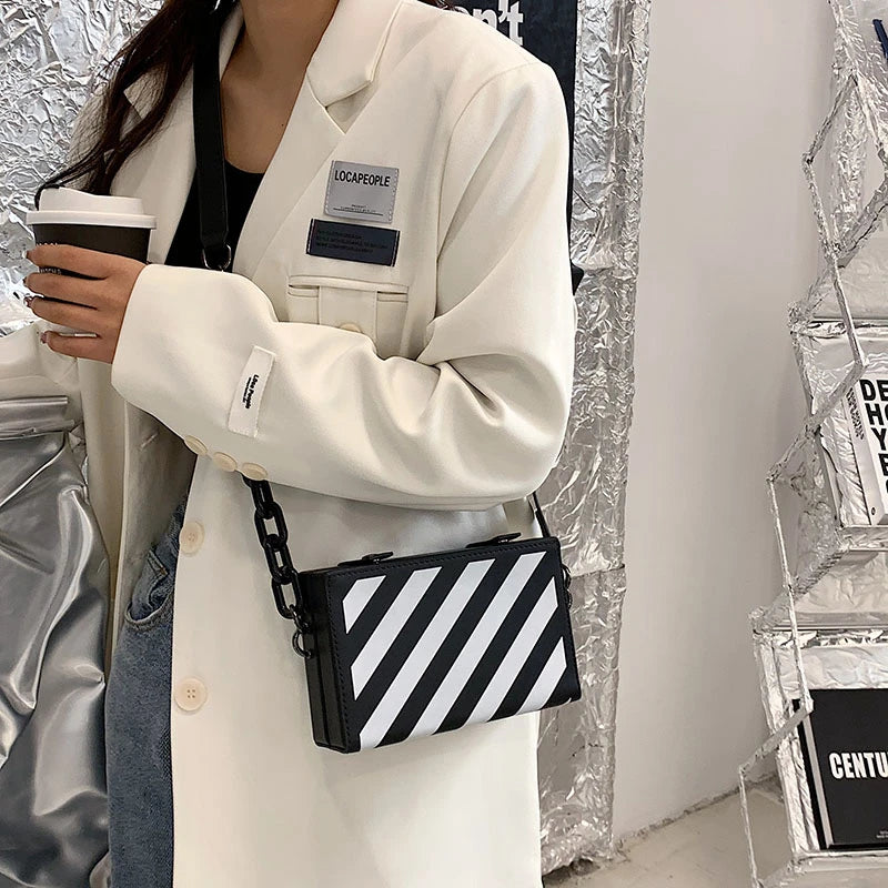 Mini Messenger Bag Small Shoulder Box Messenger Bag PU Leather Handbag
